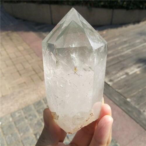 Natural Phantom Wand Healing Quartz Point Ghost Quartz Wand Chakra Quartz Point