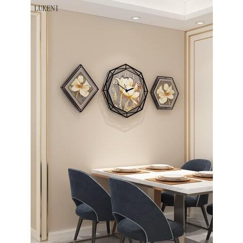 New Chinese Restaurant Wall Decoration Painting Mural Sofa Background Living Room Triptych Chinese Style Peony Creative Painting