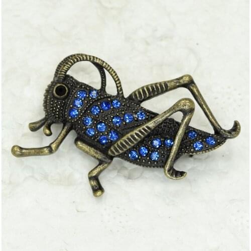 Wholesale Brooch Grasshopper Bug Rhinestone Pin brooches pendant C101828