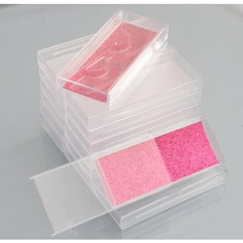 Wholesale clear lash case eyelash packaging box lash boxes package custom logo sliding Acrylic plastic trays holder bulk vendor