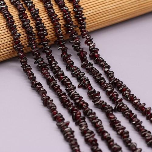 Hot Sale Natural Garnet Freeform Chip Gravel Beads For Jewelry Making DIY Necklace Bracelet Gifts Size 3x5-4x6mm Length 40cm