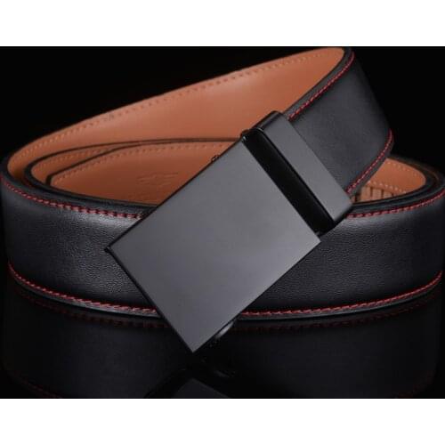 Plyesxale Designer Belts Men High Quality Luxury Automatic Buckle Cowskin Waist Belt Male Strap Classic Leather Formal Belt G49