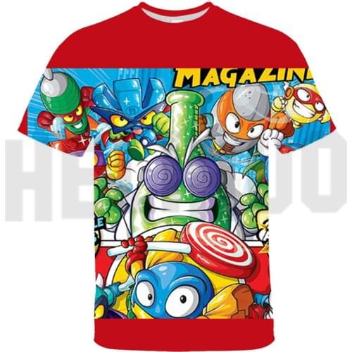 Boys Hot Game Super Zings Print Clothes Boys Graphic T Shirts Anime Kawaii Eboy Baby 3D Funny T-Shirts Kids Superzings Clothing