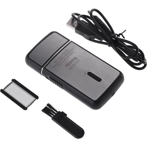 K0AE Portable Mens Electric Razor Foil Slim Shaver USB Rechargeable Travel House