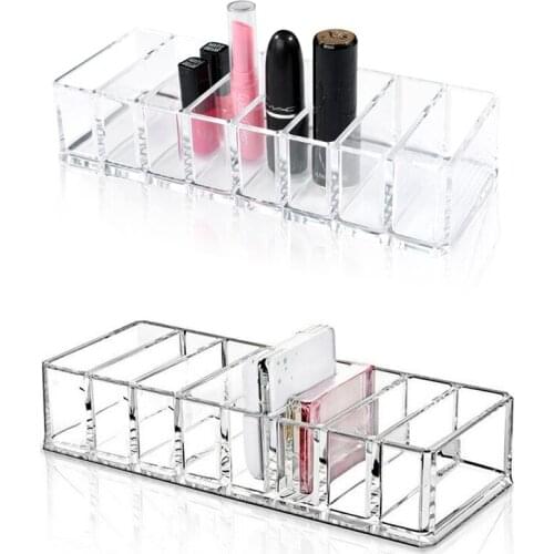 Clear PS Plastic Makeup Organizer Eye shadow Storage box Blush Organizer case cosmetic organzier lipstick holder