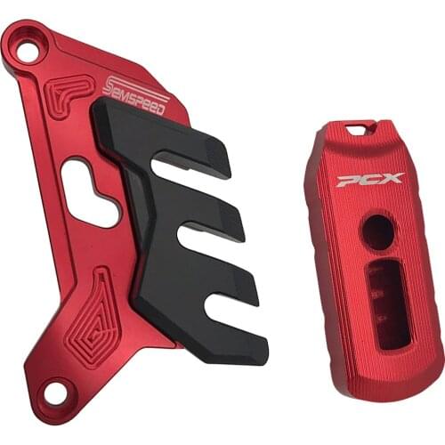 SEMSPEED Motorcycle CNC Front Disc Brake Pump Guard Cover Key Cover Protector For HONDA PCX 150 125 PCX125 PCX150 2018 2019 2020