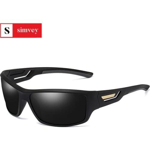 Simvey Sports Polarized Fishing Sunglasses for Men TR90 Unbroken Sun Glasses Unisex Driving Sun Glasses Male Goggles UV400