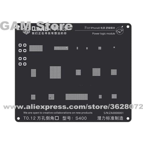 IBlack 3D BGA Stencil For iPhone 5 5S 6G 6Plus 6S 6SP 7 7P 8 8P Power Logic Module Reballing IC Solder Pin Tin Plant Net 0.12mm