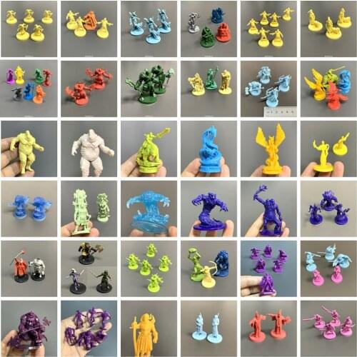 Warriors Monsters Temple of Elemental Evil Miniatures Board Game Figure Role-Playing Figures Yellow Green Mini Model Toys