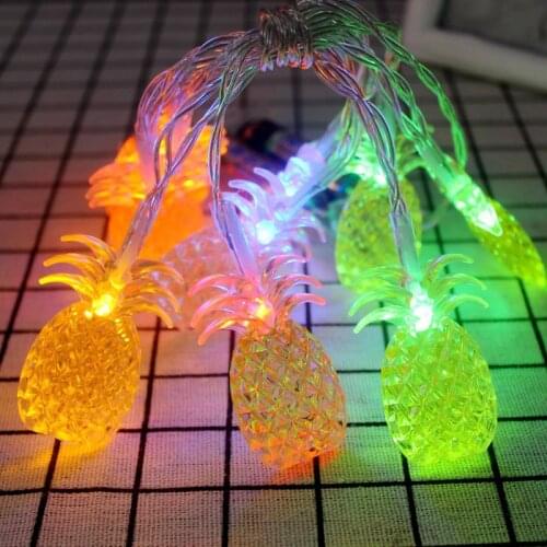10leds Pineapple Rainbow Cactus String Light Garland Christmas Decorations for Outdoor Navidad Decor New Year Battery Operated
