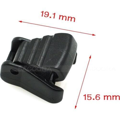 100pcs/pack Plastic Cord Ends Zipper Pull Cord Lock Stopper For Paracord Sportswear Backpack Garment Black