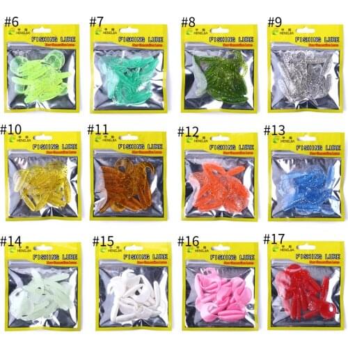 100pcs/10pack Soft Fishing Lure 6cm 2g Silicone Bait Worm Shrimp Wobbler Peche Leurre Souple Artificial Carp Fishing Tackle