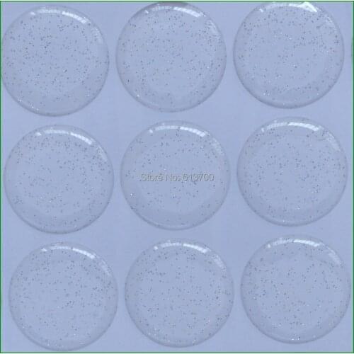 Wholesale 1000 Pcs 1 inch 25.4 mm 3D Glitter Round Epoxy Resin Stickers Bottle Cap 3D Dome For DIY Jewelry Crafts Free Shipping