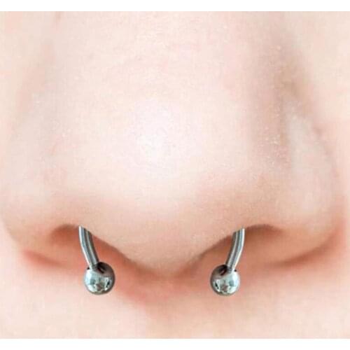 2021 New Nose Ring Reusable Alloy Fake Magnetic False Nose Ring Horseshoes Non Piercing Hoop Jewelry For Party Bar 1PC