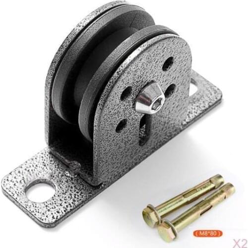 2x Strong Fixed Pulley Block Build Loading Swivel Roller Guide Hardware 300kg