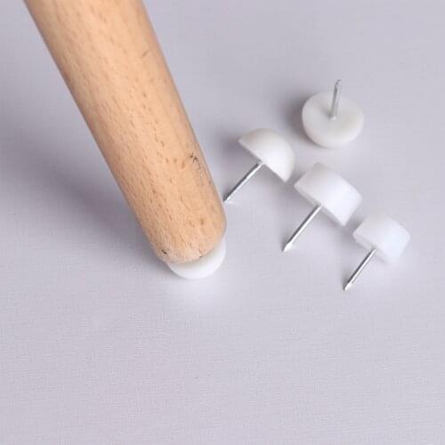 50/100Pcs Thickened Furniture Glide Nail-On Nylon Slider Pad Floor Protector for Wooden Leg Feet Of Chair Table Sofa Mats