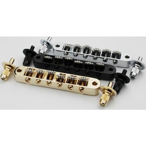 6 String Electric Guitar BM015 Guitar Roller Saddle Bridge-Tune-O-Matic Bridges with Post Hole 4.2mm Replacement SG