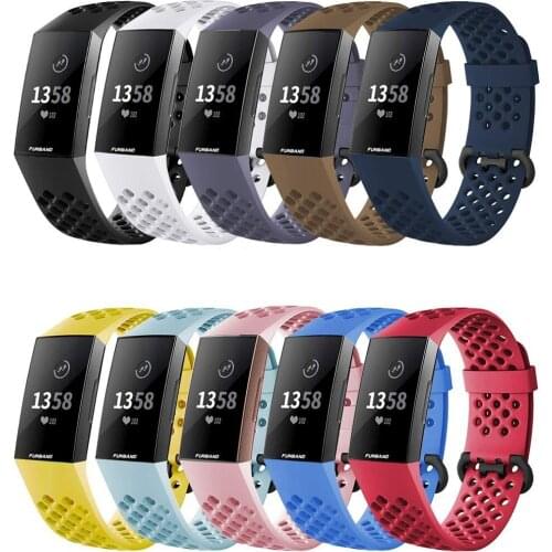 Accessories For Fitbit Charge 3/Charge 3SE Band Silicone Waterproof Wristband Replacement Band For Fitbit Charge 3 Strap Charge3