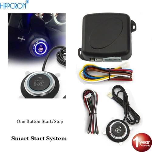 Hippcron Car Remote Engine Starters Button Door Lock Keyless Entry System Central Locking Alarm System Kit