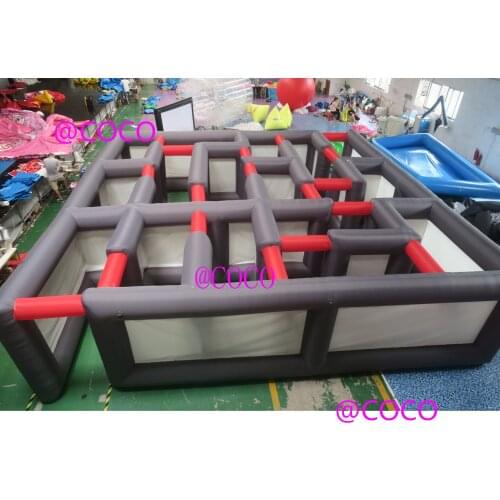 Free ship to door,8x8m inflatable haunted house inflatable maze laser tag game arena court