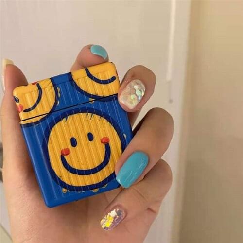 Cute Cartoon Smiley Earphone Cover for Apple AirPods 1 2 Case for Air Pods Pro Case Protector Couple Accessories Skin
