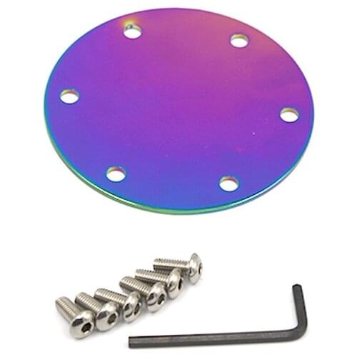 Universal 6 Hole Steering Wheel Center Cap Neo Chrome/Black/Gold/Blue/Silver With 6 Screw TT100439