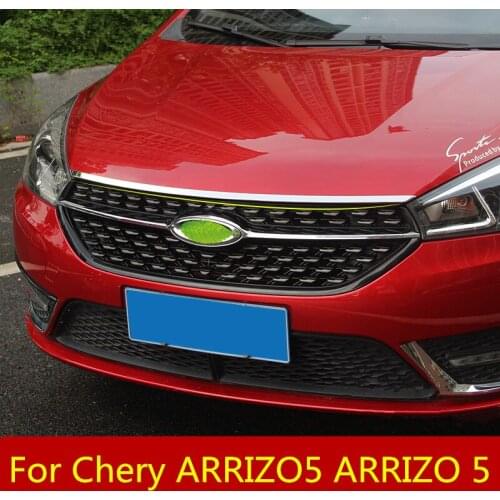 Head cover decorative strip head cover trim stainless steel car front cover head cover trim strip For Chery ARRIZO5 ARRIZO 5