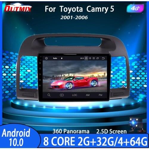 For Toyota Camry 5 2001-2006 Android10.0 car DVD player GPS multimedia Auto Radio car navigator stereo receiver 128G Built-inDSP