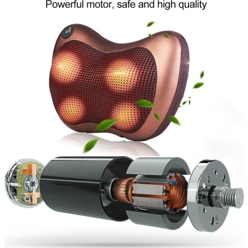Electric Massage Pillow Therapy Massager Vibrating Kneading Shoulder Back Heating Kneading Infrared therapy pillow shiatsu Neck
