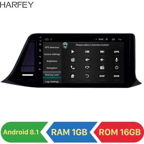 Harfey 2din android 8.1 9inch Car GPS radio Head Unit Player for 2018 2019 Toyota C-HR RHD Support USB AUX WIFI Mirror Link SWC