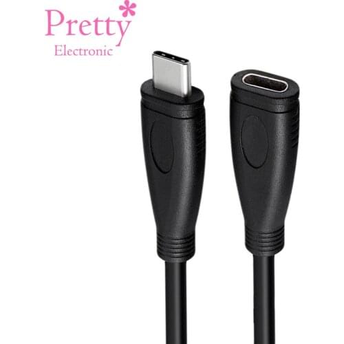 Type-c Data Cable Extension Cable 10Gbp Data Transmission Male to Female 5A 5V 20V PD 100W Double Type c Cord 0.2m 0.5m 1m 2m 3m
