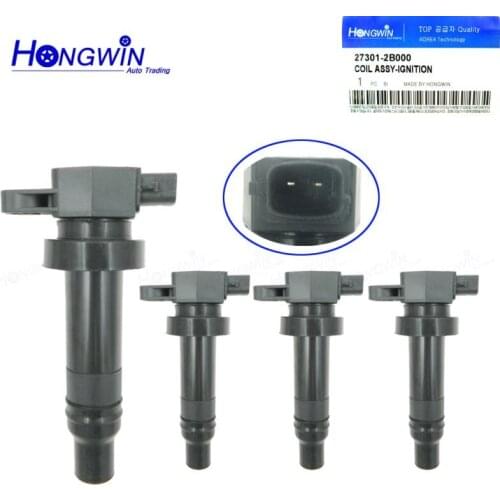 4PCS 27301-2B000 Ignition Coil For Kia Soul Cerato Ceed Hyundai Elantra I30,I30CW,I20, 1.4/1.6L 04-12 27301 2B000/273012B000