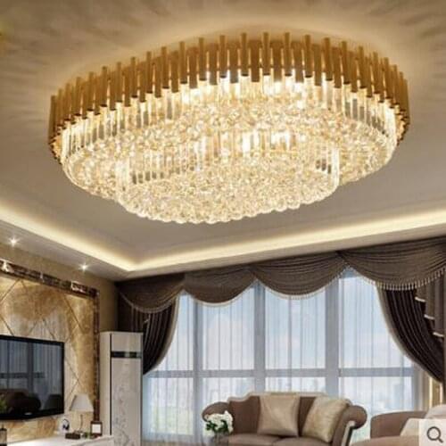 Living room lamp rectangular crystal lamp ceiling lamps simple modern restaurant led light luxury atmosphere home bedroom light
