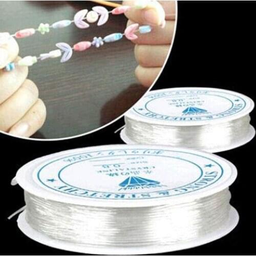 Hot 1 Roll Clear Elastic Crystal strings Thread For Beads DIY Necklace Beading DIY Cord String