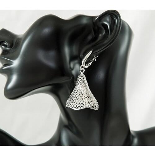 Fashion Silver Color Pendant Water Drop Shaped Earrings For Women Exquisite Special Style Wedding Gift