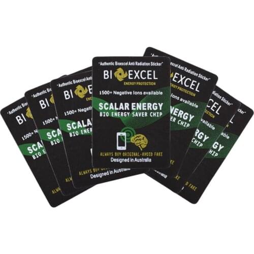 50pcs/lot Bio Excel Sticker Scalar Energy Anti Radiation Sticker Healthy Energy Shield With Box