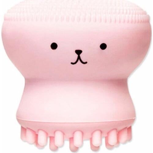 New Cleaning Brush Cute Jellyfish Wash Brush Exfoliating Face Cleaner Massage Soft Silicone Facial Brush Scrubber Deep Pore