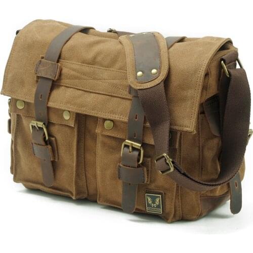 New Design Canvas Shoulder Bag For Men Tide Male Retro Mochila Fashion Classic Diagonal Bag Casual Durable Messenger Bag