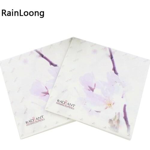 [RainLoong] Flower Butterfly Napkins Festive & Party Supplies Tissue Decoration 33cm*33cm 1 pack (20pcs/pack)