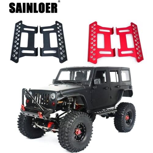 SAINLOER 1Set Side Plates Metal Pedals Slider for 1/10 RC Crawler Axial SCX10 90046 90047 RC4WD TF2 Upgrade Parts