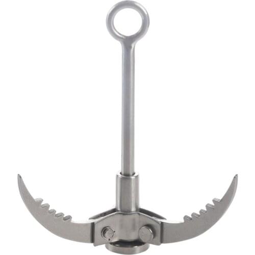 Outdoor Sporting Wilderness Survival Carabiner Grappling Folding Three Paws Hook Ice Rock Mountain Climbing Tool