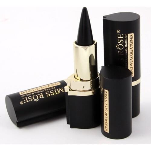 Long-wear Black Gel Eyeliner Eyeliner Cream Black Waterproof 24H Long-lasting Eye Liner With Makeup