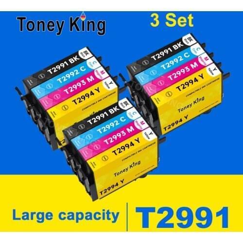 Toney King T2991 29XL Ink Cartridge 3set for EPSON XP 235 245 332 335 432 435 247 442 345 255 352 355 452 455 Printer Cartridges