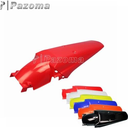 PAZOMA Brand New Red Plastic Universal Supermoto Motorcycle Rear Fenders Enduro Motocross Mudguard FOR Honda XR 250 R XR 400R