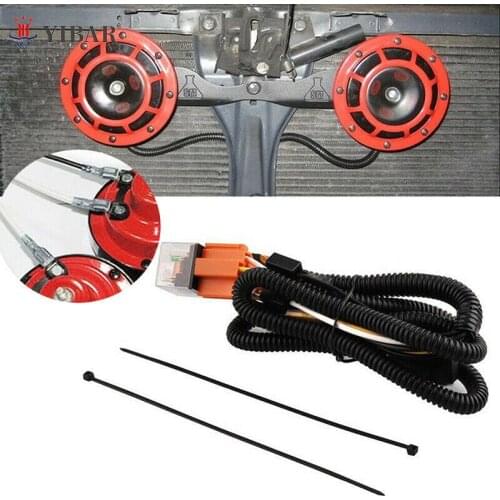 Universal 12V Horn Cable Relay For Grille Mount Blast Tone Horns Motorcycle Horn Wire Wiring Harness Kit Car Truck