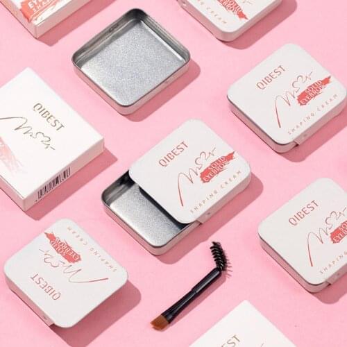 Qibest Eyebrow Gel Waterproof Eyebrows Wax Feathery Brush Sculpt Styling Double Ginger Wild Makeup End With Lift Wax Brow S I7H5