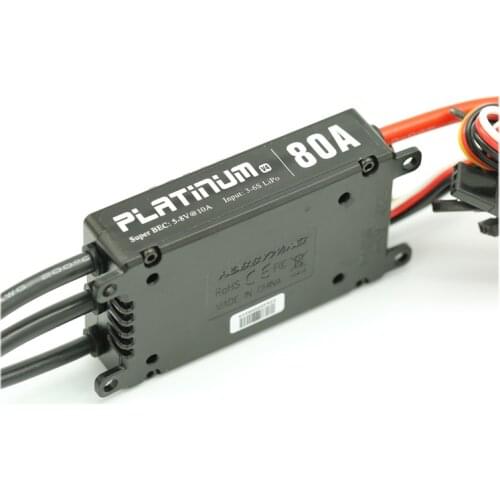 1pcs Hobbywing Platinum 80A V4 3-6S Lipo Brushless ESC for Airplane