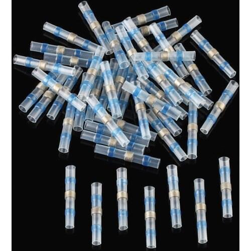 10/25/50PCS Solder Seal Wire Connectors Kit, Heat Shrink Butt Connectors, Waterproof and Insulated Electrical Wire Terminals