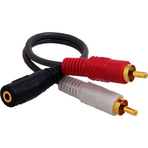 3.5mm female audio head turn double lotus male double lotus revolution 3.5 female adapter cable TV headset cable