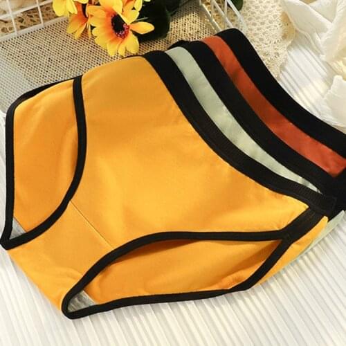 3Pcs Sexy Womens Cotton Panties Sexy Lingerie Underwear Female Casual Solid Girls Briefs Ladies Underpants Panty for Women M-XL